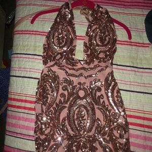 Pink Blush sequin dress